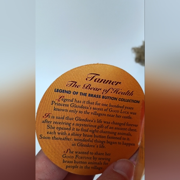 The Brass Button Collectables "TANNER" 1997 Fully Jointed The Bear Of Heath - Picture 6 of 6